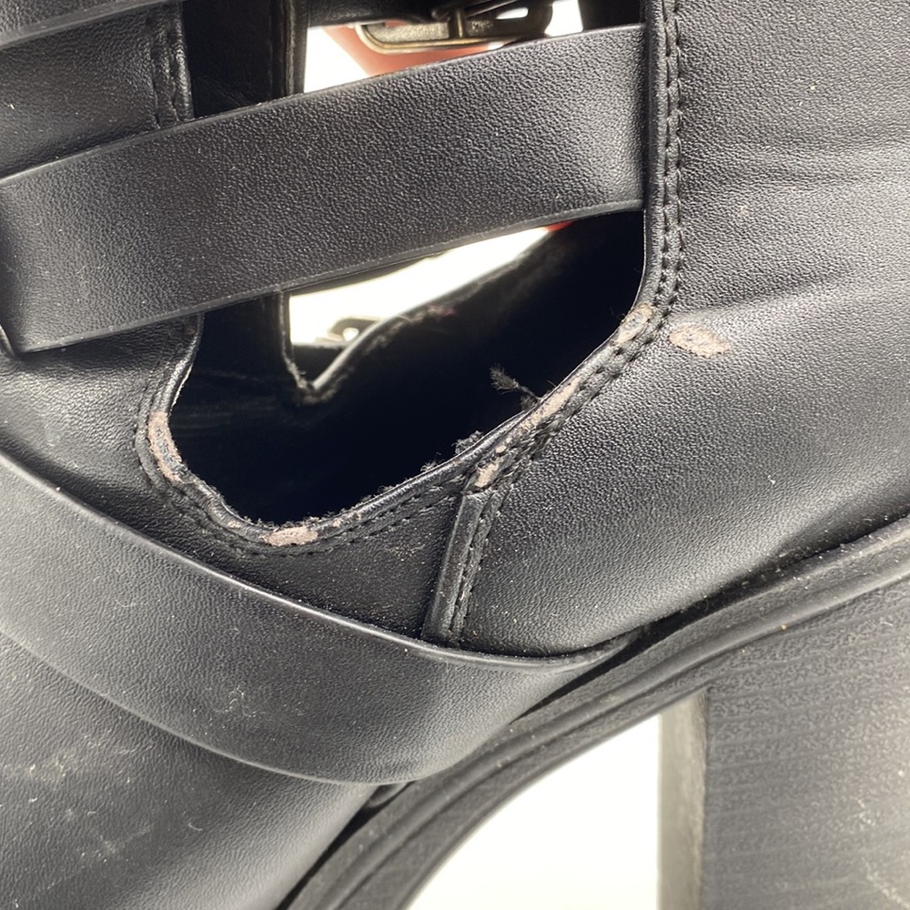 Charlotte Russe Platform Ankle Booties Buckle Black Womens Size 8 - Picture 8 of 16